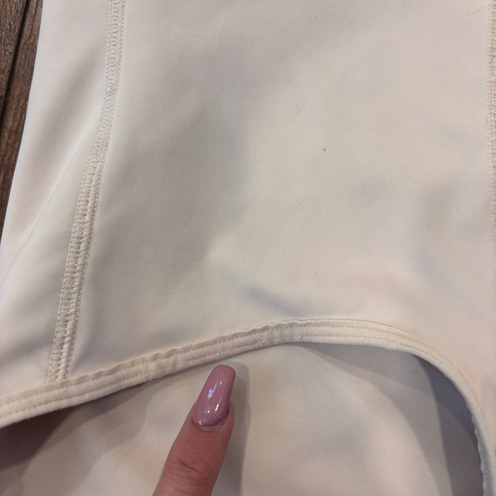 SHAPERX Seamless Open-Bust Tummy Control Thong Bodysuit Women's XS Beige $50 - Picture 8 of 12